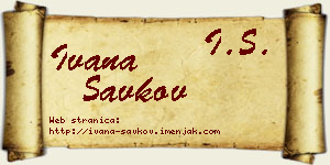 Ivana Savkov vizit kartica